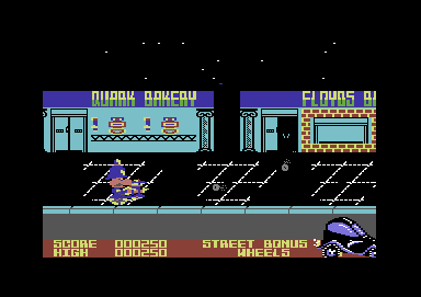 P.C. Fuzz (Commodore 64) screenshot: Carrying the robber