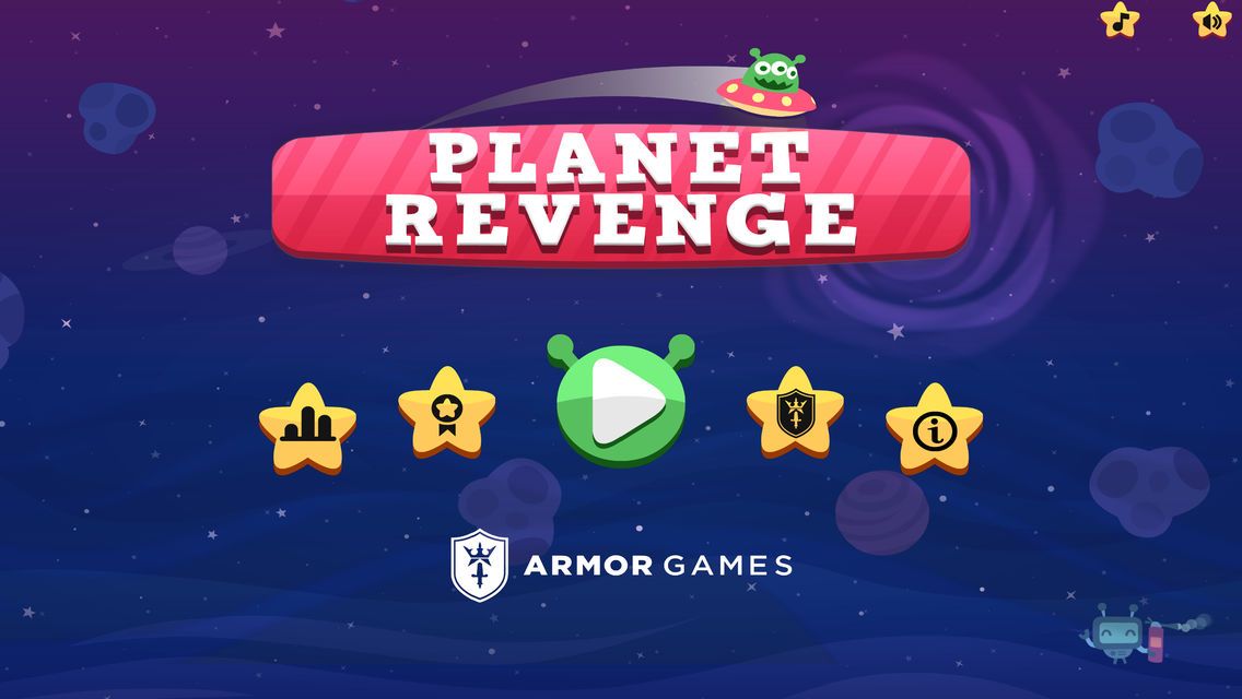 Planet Revenge (iPhone) screenshot: Main menu