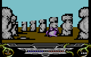 The Neverending Story II: The Arcade Game (Commodore 64) screenshot: Controlling Falkor