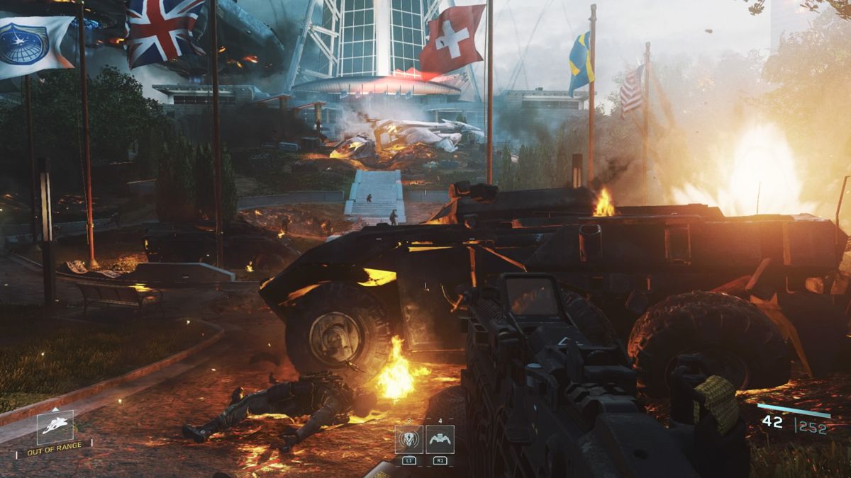 Call of Duty: Infinite Warfare (PlayStation 4) screenshot: Tower assault