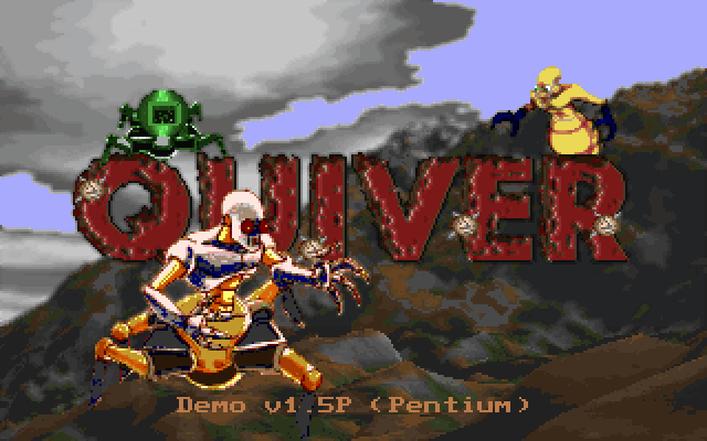 Quiver (DOS) screenshot: Title screen