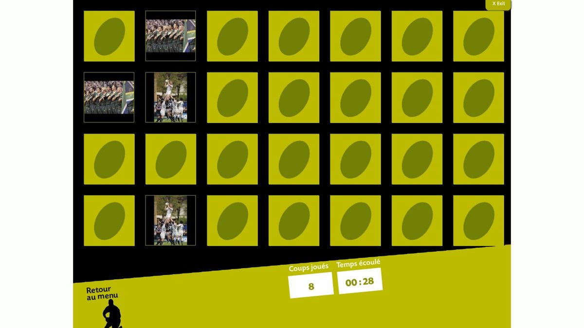 Coffret Passion: Rugby (Windows) screenshot: Lucky. Two matching pairs !