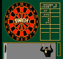 Magic Darts (NES) screenshot: This game of count up is finished