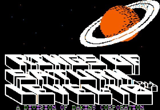 Rings of Saturn (Apple II) screenshot: Title Screen