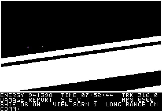 Rings of Saturn (Apple II) screenshot: Long Range Sensors