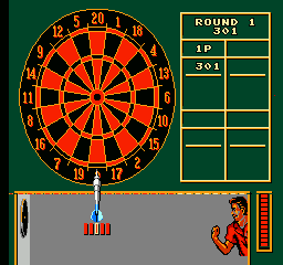 Magic Darts (NES) screenshot: A game begins