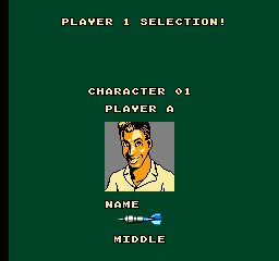Magic Darts (NES) screenshot: Choose to use either a light, middle, or heavy dart