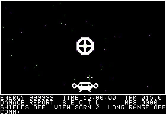 Rings of Saturn (Apple II) screenshot: Start of Game