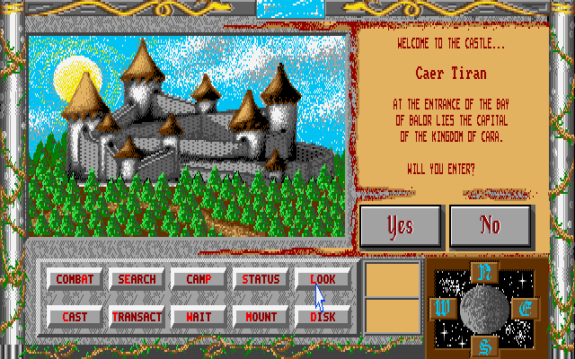 WarWizard (DOS) screenshot: ...and about to enter it.
