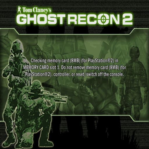Tom Clancy's Ghost Recon 2: 2007 - First Contact (PlayStation 2) screenshot: The game's memory requirements