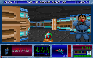 Blake Stone: Aliens of Gold (DOS) screenshot: Chapter 6: Satellite Defense