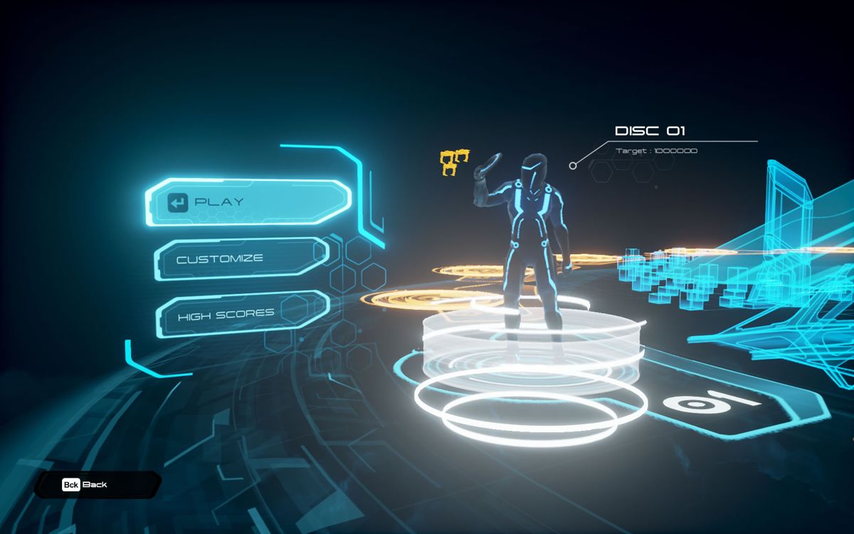 Tron RUN/r (Windows) screenshot: Level menu