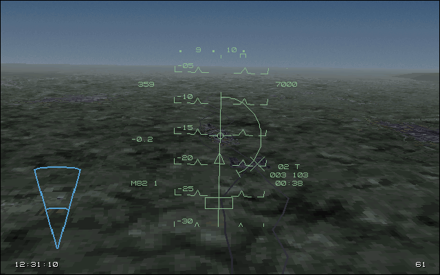 EF 2000 (DOS) screenshot: Air to Ground MK-82 dropping.