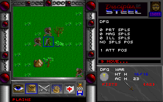 Disciples of Steel (DOS) screenshot: You are surrounded by enemies.