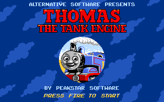 Thomas the Tank Engine & Friends (Amiga) screenshot: Title screen.
