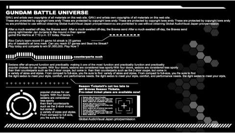 Gundam Battle Universe (PSP) screenshot: The most common trope of sci-fi - a geek screen.