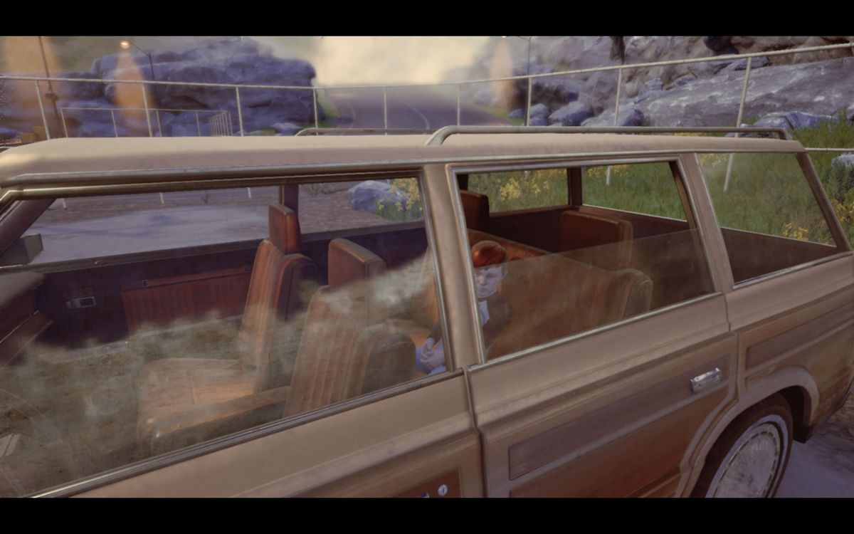 The Park (Windows) screenshot: This is her son Callum in the car.