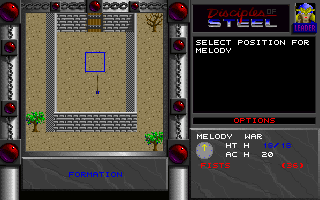 Disciples of Steel (DOS) screenshot: Party formation screen