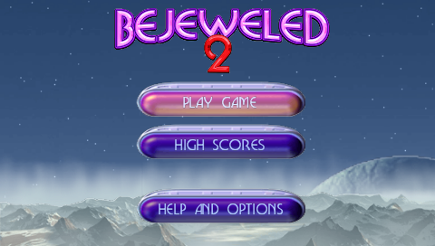 Bejeweled 2: Deluxe (PSP) screenshot: Main menu