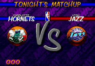 NBA Hangtime (Genesis) screenshot: Tonight's matchup