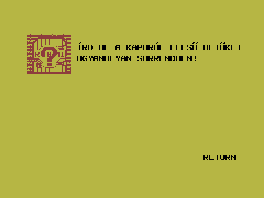 Időlabirintus (Commodore 16, Plus/4) screenshot: An event occured