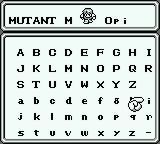 The Final Fantasy Legend (Game Boy) screenshot: Name Your Character
