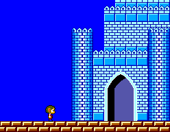 Alex Kidd in Miracle World (SEGA Master System) screenshot: Going inside the Radactian Palace