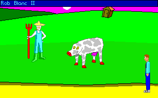 Rob Blanc II: Planet of the Pasteurised Pestilence (Windows) screenshot: Is this a cow?