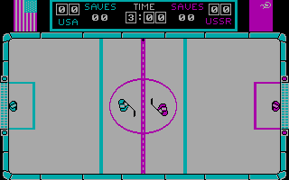Hat Trick (DOS) screenshot: The game begins.