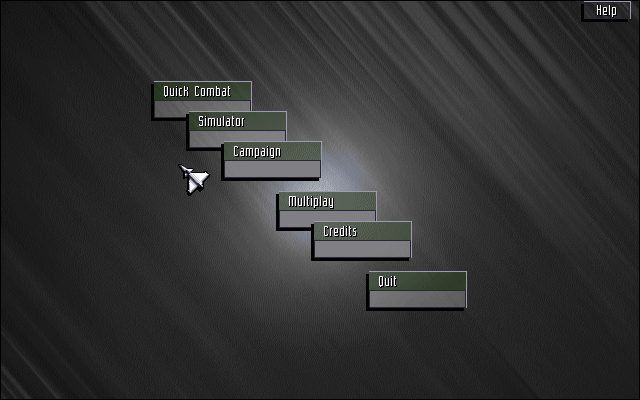 EF 2000 (DOS) screenshot: Main menu