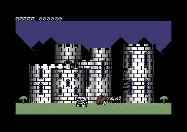 Ramparts (Commodore 64) screenshot: I was killed.