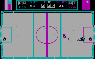 Hat Trick (DOS) screenshot: A game in progress