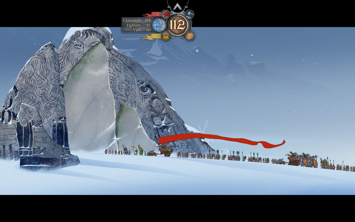 The Banner Saga (Windows) screenshot: Dundr's Godstone, the counterpart of Loom-mother.