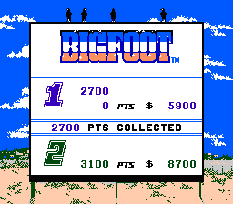 Bigfoot (NES) screenshot: Results