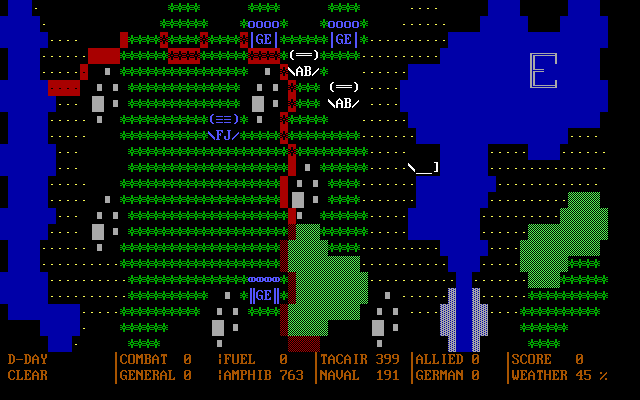 Battle for Normandy (DOS) screenshot: Giving commands.