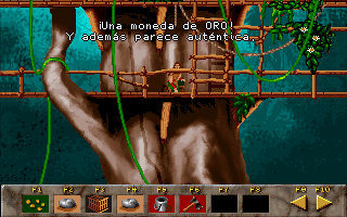 Leyendas de Lhodrye: La Luz del Druida (DOS) screenshot: Several objects found everywhere can be useful