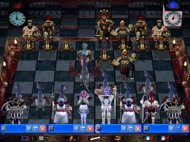 Combat Chess (Windows) screenshot: The queen takes down a pawn dragon