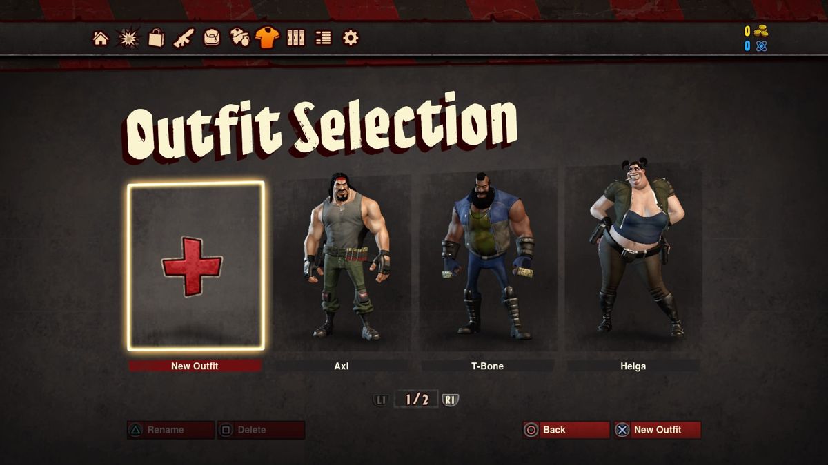 Loadout (PlayStation 4) screenshot: Character selection