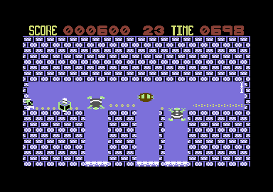 Fearless Fred and the Factory of Doom (Commodore 64) screenshot: Room 9