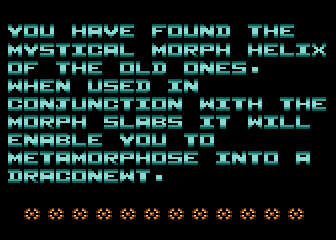 Draconus (Atari 8-bit) screenshot: You found it.