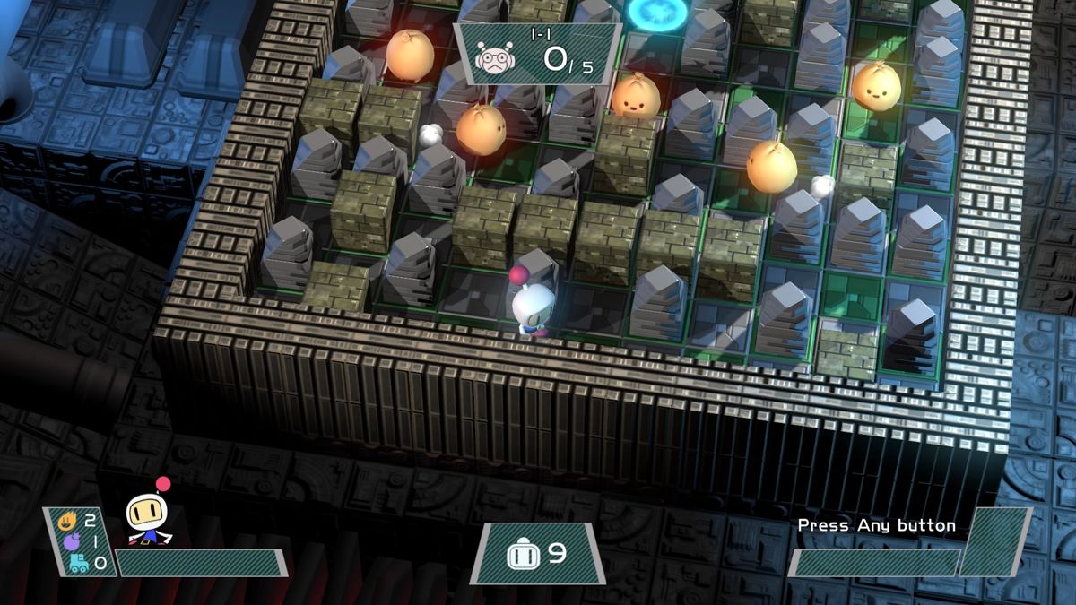 Super Bomberman R (PlayStation 4) screenshot: Stage 1-1 commencing