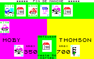 1000 Bornes (Thomson MO) screenshot: End of race