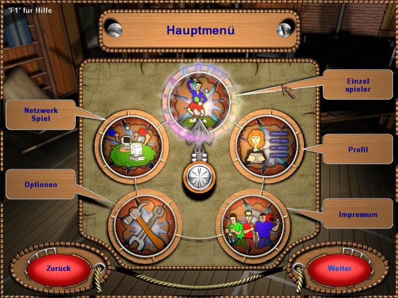 Tischtennis 3D Professional (Windows) screenshot: Main screen