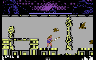 Thundercats (Commodore 64) screenshot: Air level - lots of bats again