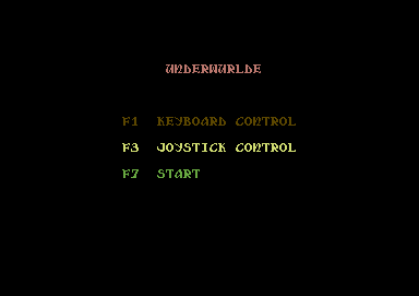 Underwurlde (Commodore 64) screenshot: Title screen