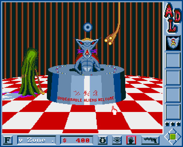 Alien Drug Lords: The Chyropian Connection (Amiga) screenshot: Aliens!