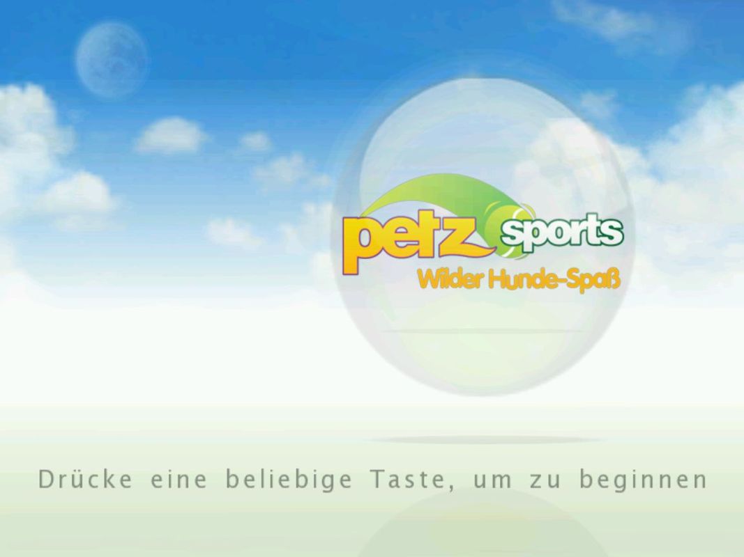 Petz Sports (Windows) screenshot: Start screen