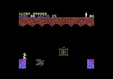 Underwurlde (Commodore 64) screenshot: Big gap here