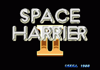 Space Harrier II (Genesis) screenshot: title screen
