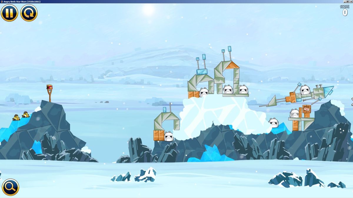 Angry Birds: Star Wars (Windows) screenshot: The first mission from Hoth